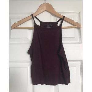 BRANDY MELVILLE DARK PURPLE CAMI TANK CROP TOP